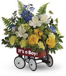 Sweet Little Wagon Bouquet from Mona's Floral Creations, local florist in Tampa, FL
